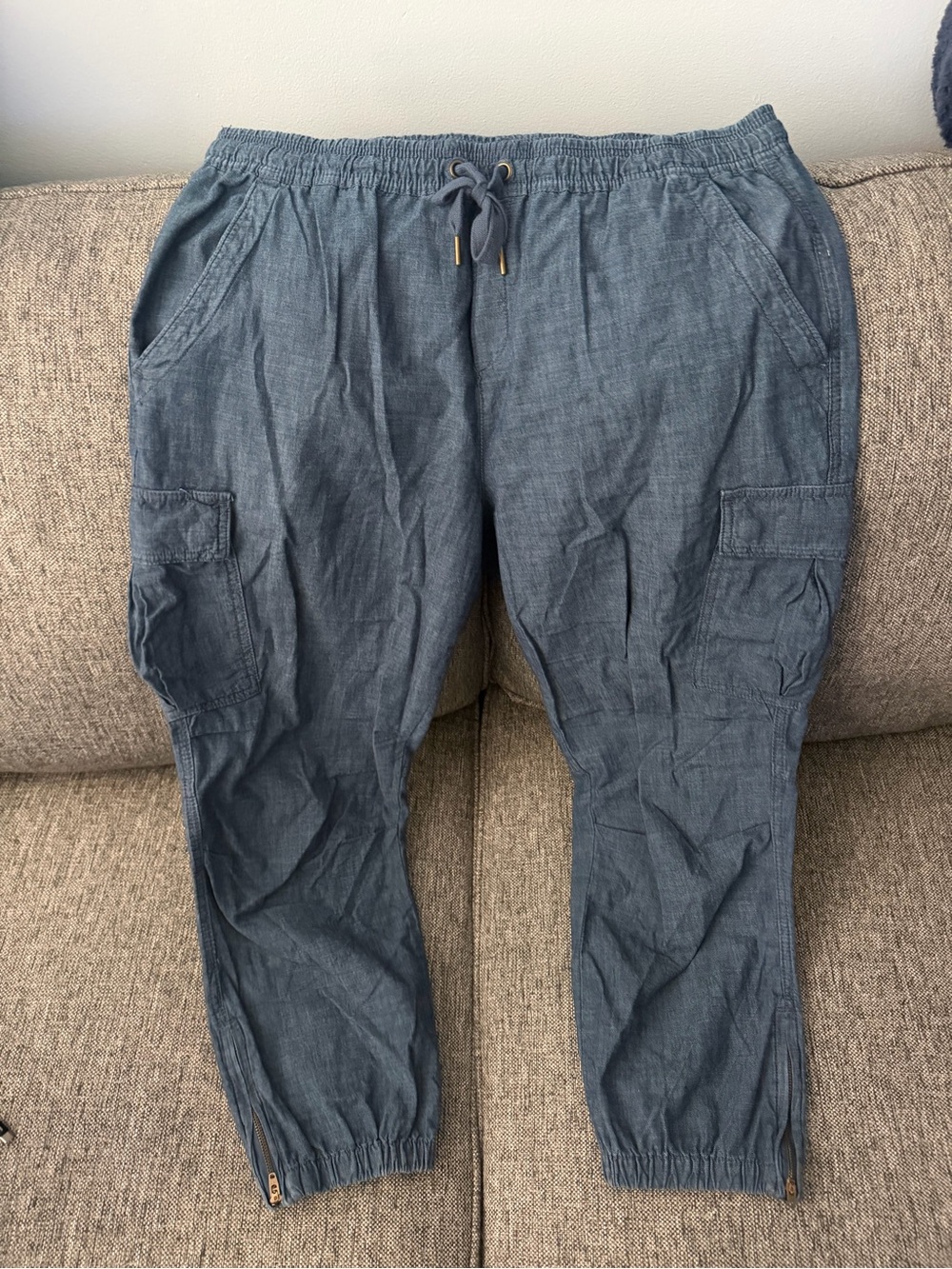 Polo Ralph Lauren Women’s Blue Drawstring Cargo Jogger Pants